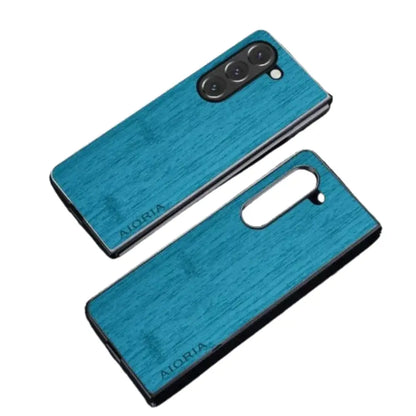 Leather & Bamboo Case for Samsung Z Fold 5 Habicare