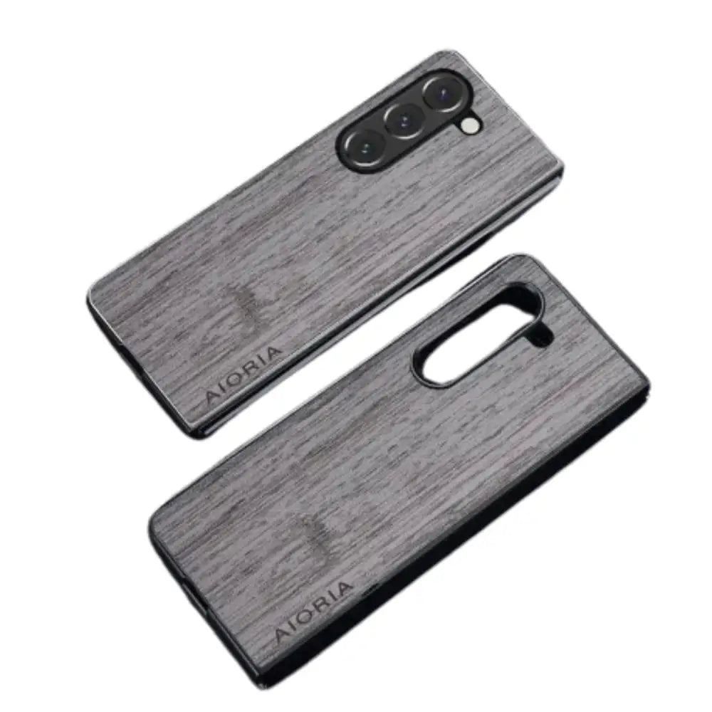 Leather & Bamboo Case for Samsung Z Fold 5 Habicare