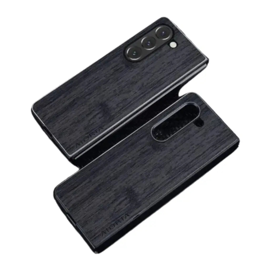 Leather & Bamboo Case for Samsung Z Fold 5 Habicare
