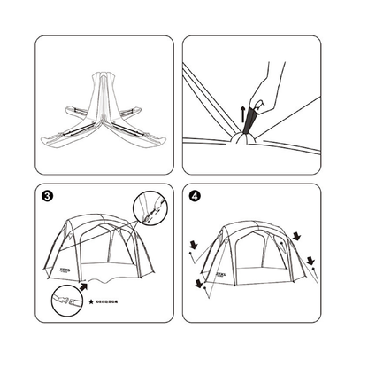 Automatic Dome Canopy & Tent – Includes 4 Side Walls and 1 Groundsheet ECOTREK