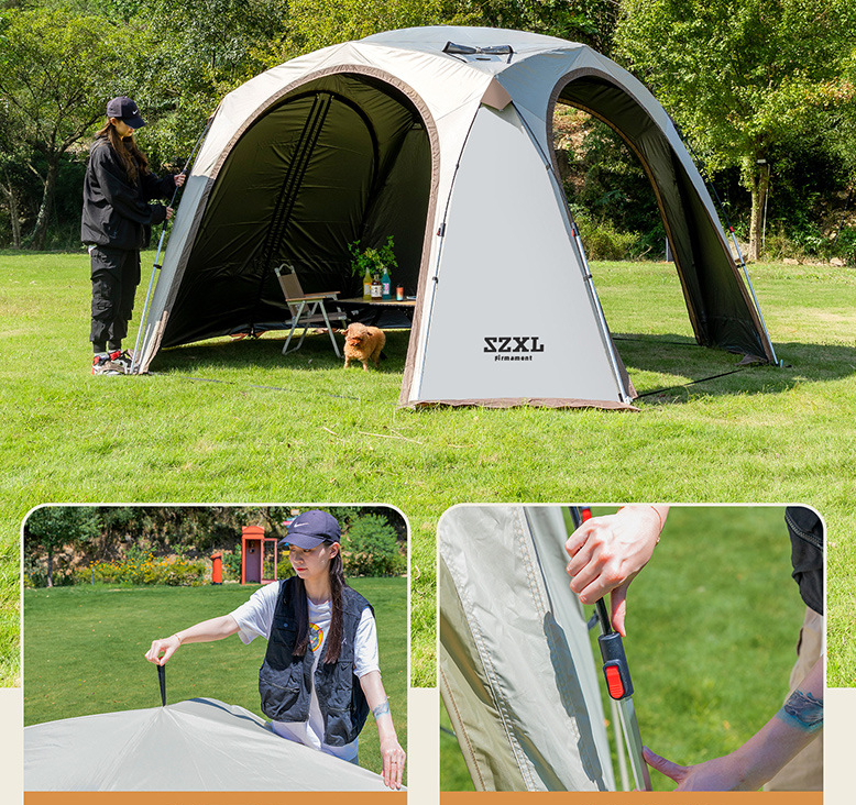 Automatic Dome Canopy & Tent – Includes 4 Side Walls and 1 Groundsheet ECOTREK
