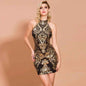 Sequin Sleeveless Evening Dress