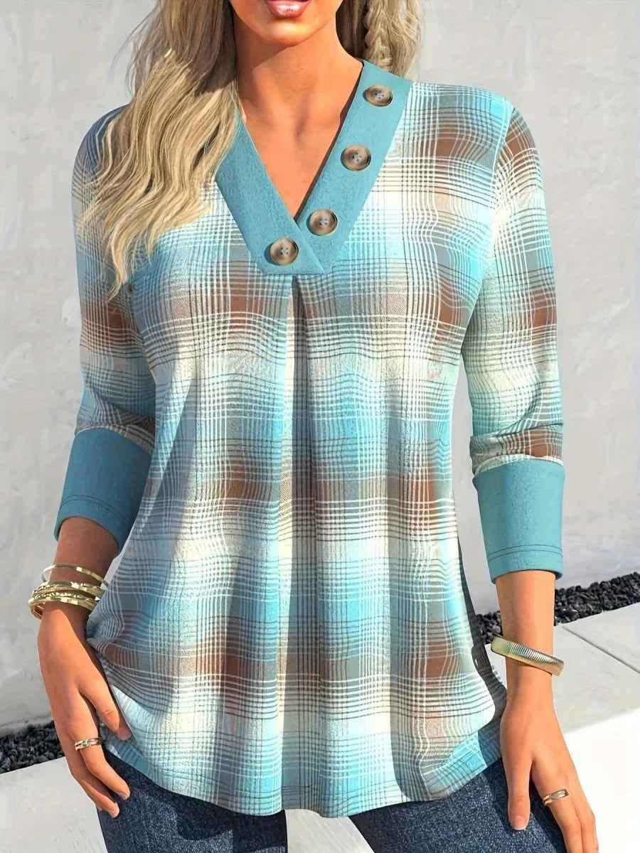 Women's Seraph V-Line Button Knit Top