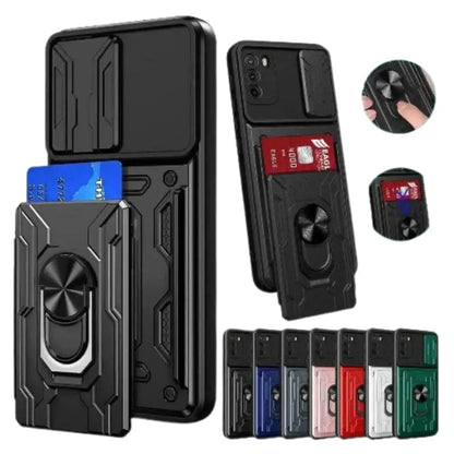 Shockproof Card Slot Case for Samsung Galaxy Note & S Series (Black) Habicare