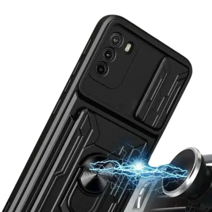 Shockproof Card Slot Case for Samsung Galaxy Note & S Series (Black) Habicare