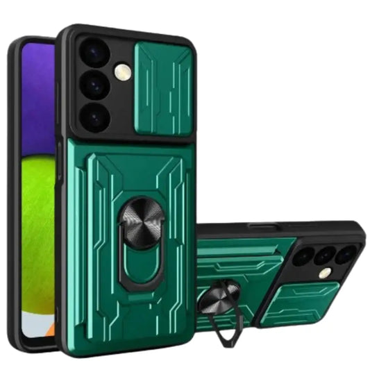 Shockproof Card Slot Case for Samsung Galaxy Note & S Series (Green) Habicare