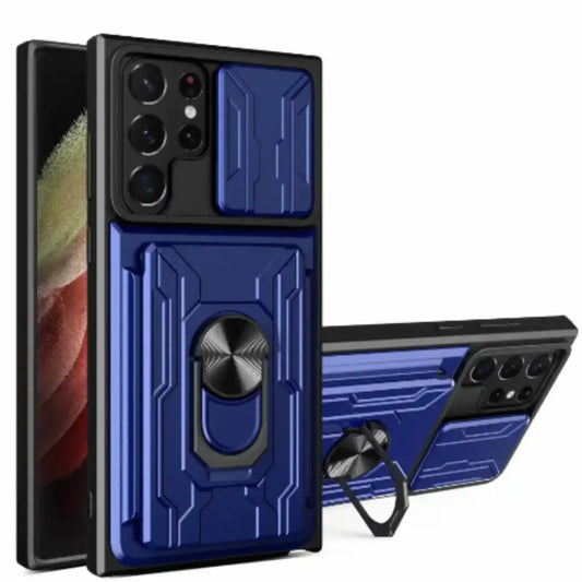 Shockproof Card Slot Case for Samsung Galaxy Note & S Series (Navy) Habicare