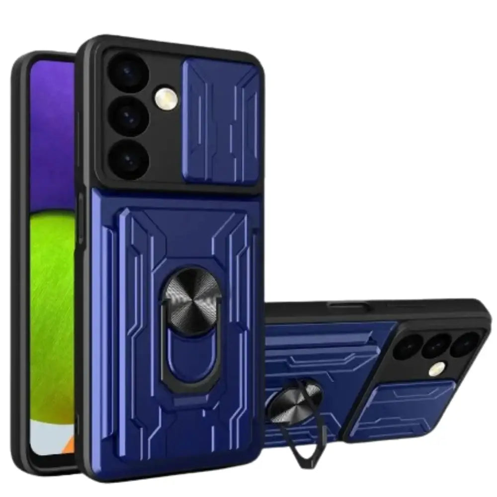Shockproof Card Slot Case for Samsung Galaxy Note & S Series (Navy) Habicare