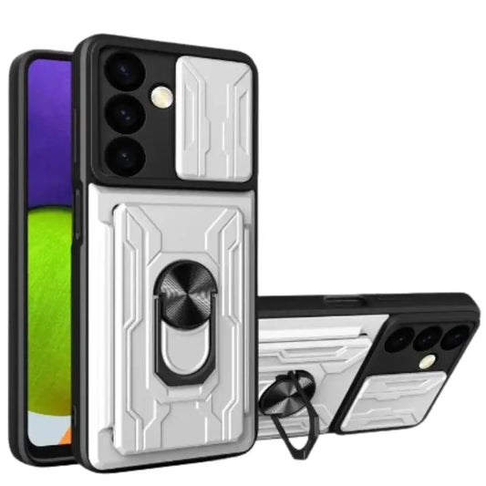 Shockproof Card Slot Case for Samsung Galaxy Note & S Series (White) Habicare