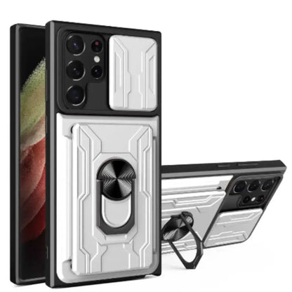 Shockproof Card Slot Case for Samsung Galaxy Note & S Series (White) Habicare