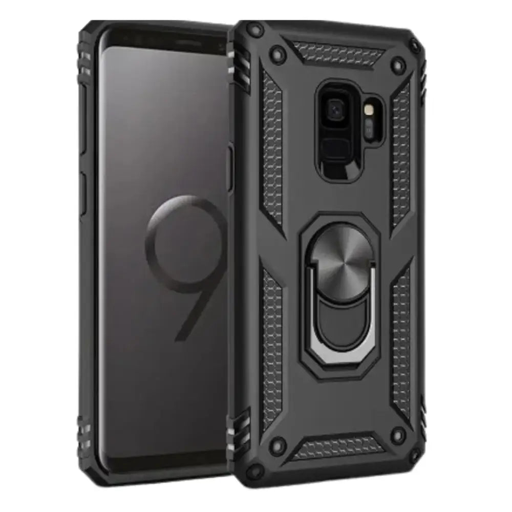 Shockproof Ring Holder Case for Samsung Galaxy Series (Black) Habicare