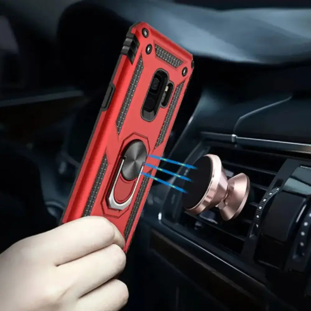 Shockproof Ring Holder Case for Samsung Galaxy Series (Red) Habicare