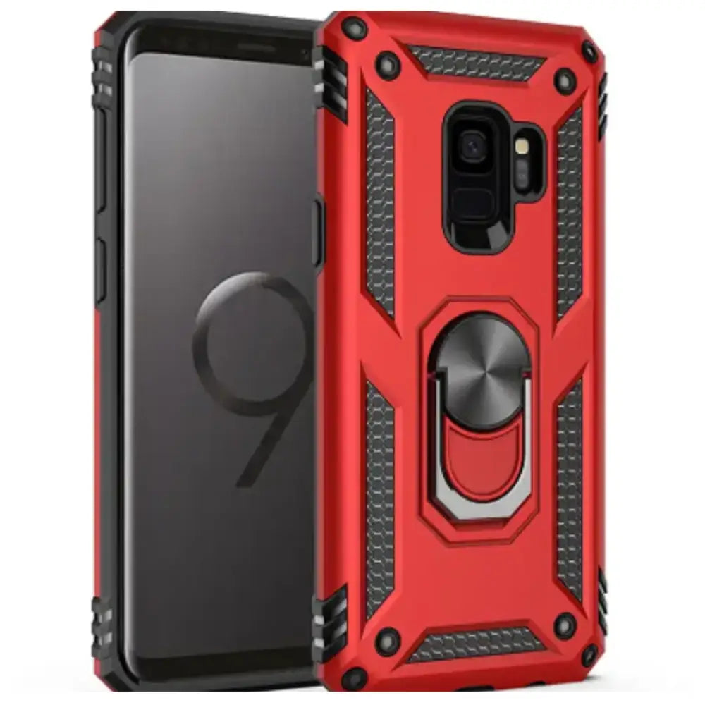Shockproof Ring Holder Case for Samsung Galaxy Series (Red) Habicare