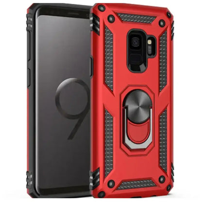 Shockproof Ring Holder Case for Samsung Galaxy Series (Red) Habicare