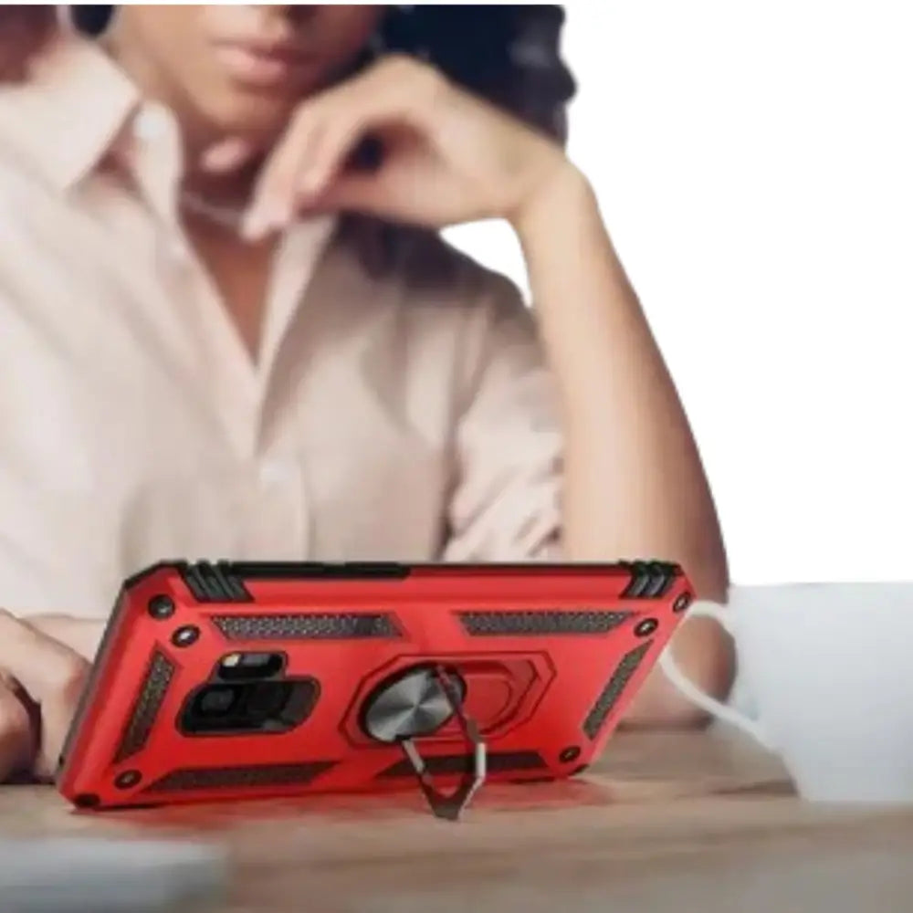 Shockproof Ring Holder Case for Samsung Galaxy Series (Red) Habicare