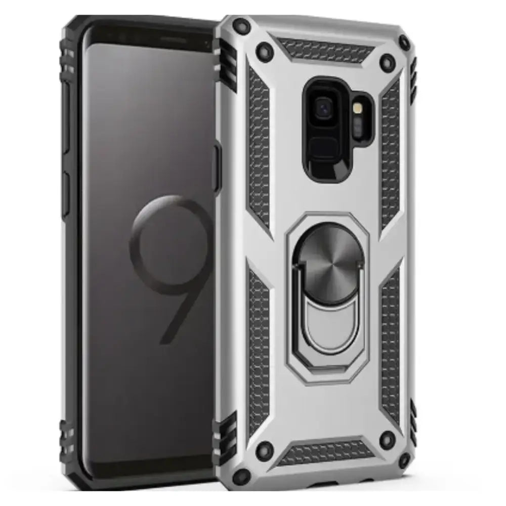 Shockproof Ring Holder Case for Samsung Galaxy Series (Silver) Habicare