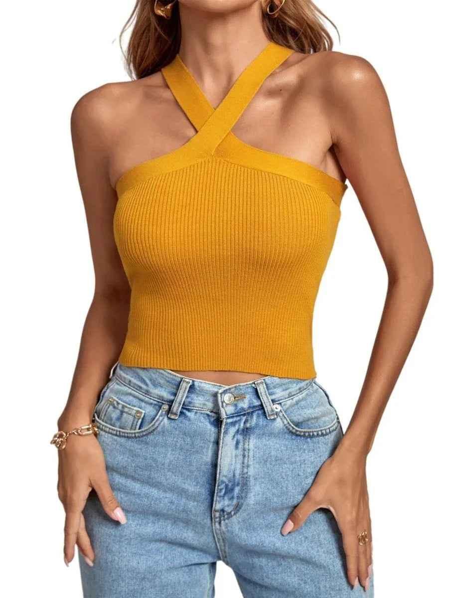 Women's Silhouette Stretch Halter Top