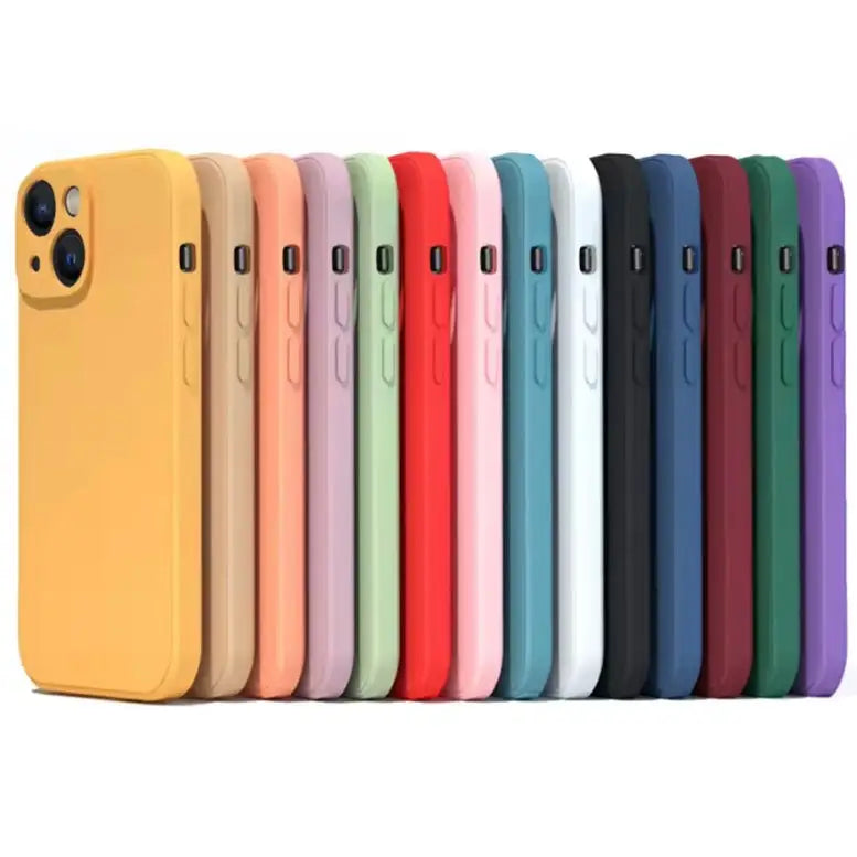 Silicone iPhone Case (iPhone 6 to iPhone 15 Series) - Available in light blue, red & black Habicare