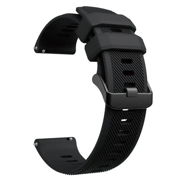 Habicare silicone strap for Garmin Forerunner 745, TWS style, available in 13 vibrant colors, shown in a close-up image.