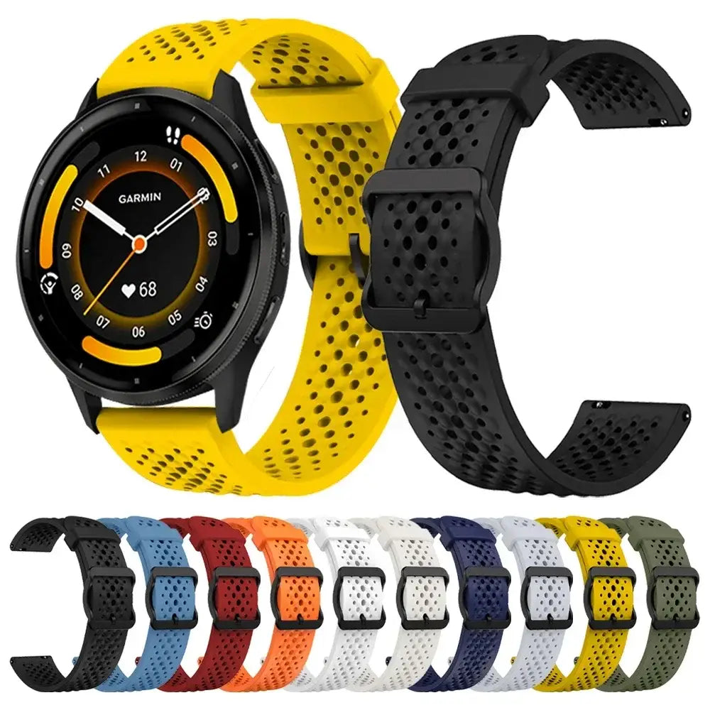 Silicone Strap for the Garmin Forerunner & Venu Series (20mm/22mm) (20 colours available) Habicare