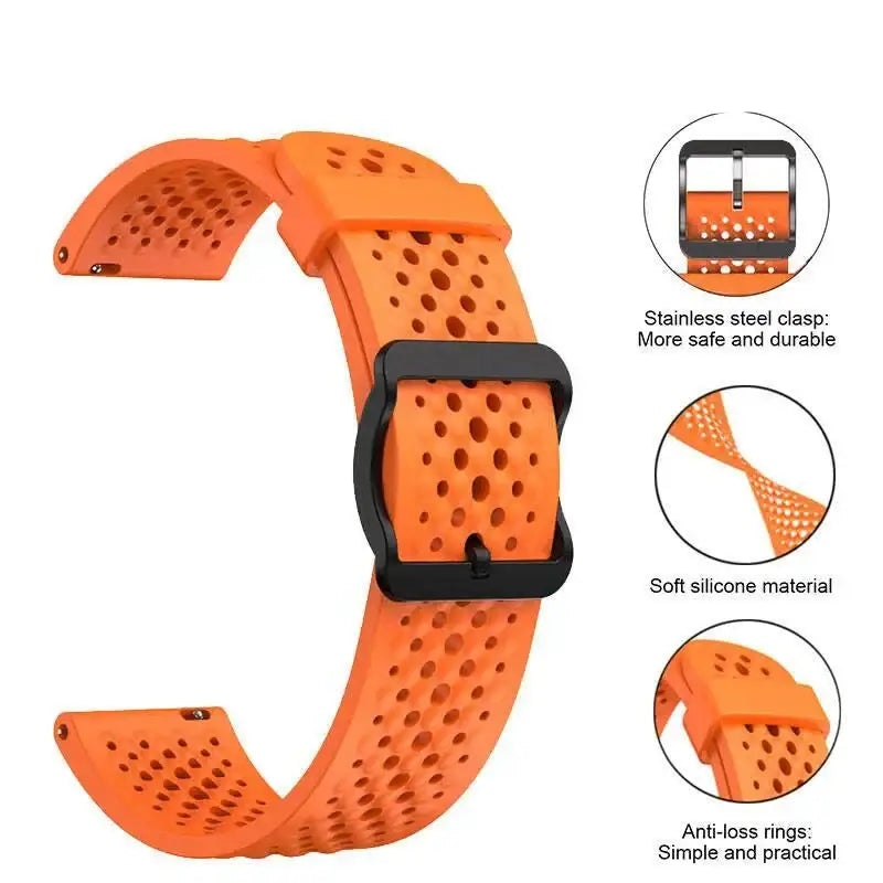Silicone Strap for the Garmin Forerunner & Venu Series (20mm/22mm) (20 colours available) Habicare