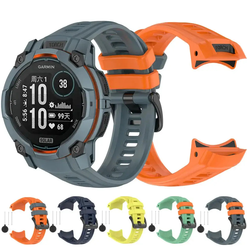 Silicone Strap for the Garmin Instinct 3/3 Solar Series (45 & 50mm) (12 colours available) Habicare