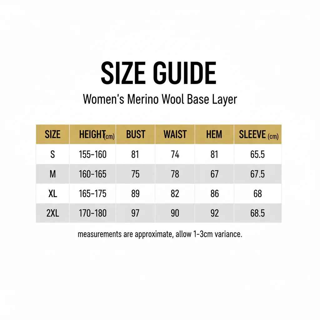 Women's 100% Merino Wool Base Layer Top - 180gsm 17.5 Micron, Long Sleeve | Activewear