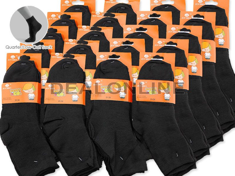 WHOLESALE - (60 Pairs) Kids' Black Socks 4-7YEAR dealonline.co.nz