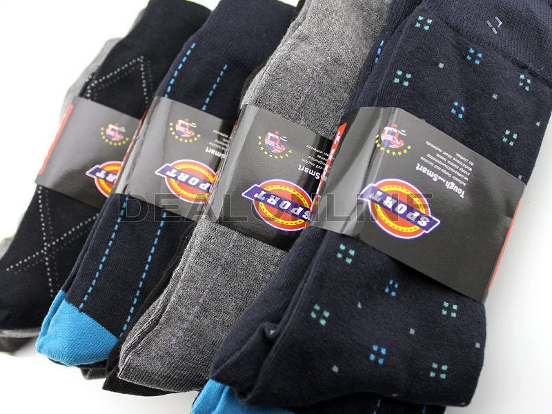 Crew Socks Business Socks Patterned Socks Mix RANDOM  WHOLESALE - (60 Pairs) dealonline.co.nz