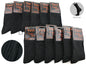 Black Socks Business Socks Crew Socks Dress Socks (12 Pairs) Men's - SIZE7-10 dealonline.co.nz