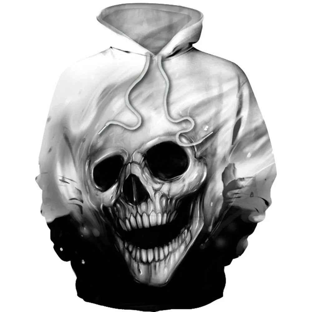 Urban Streetwear Skull Print Jacket