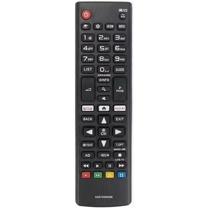 LG Smart TV remote control by 9eight5, wireless electronics device with buttons for easy TV navigation and power control.