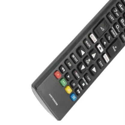 LG Smart TV remote control from 9eight5, designed for LG televisions, with buttons and sleek black design.