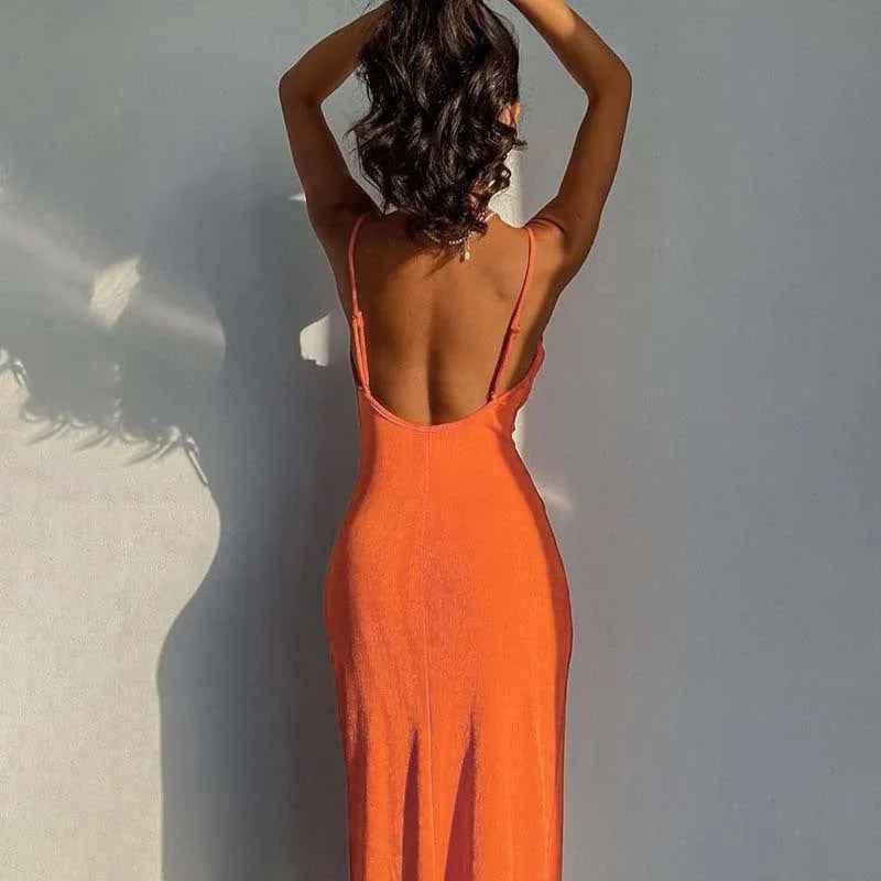 Smooth Knit Slit Dress