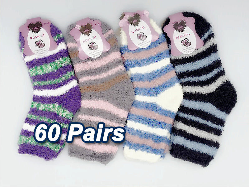 WHOLESALE - (60 Pairs) Soft & Warm Fleece Socks dealonline.co.nz