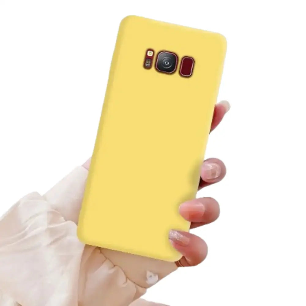 Soft Silicone Cover for Samsung Galaxy Note & S Series (Yellow) Habicare