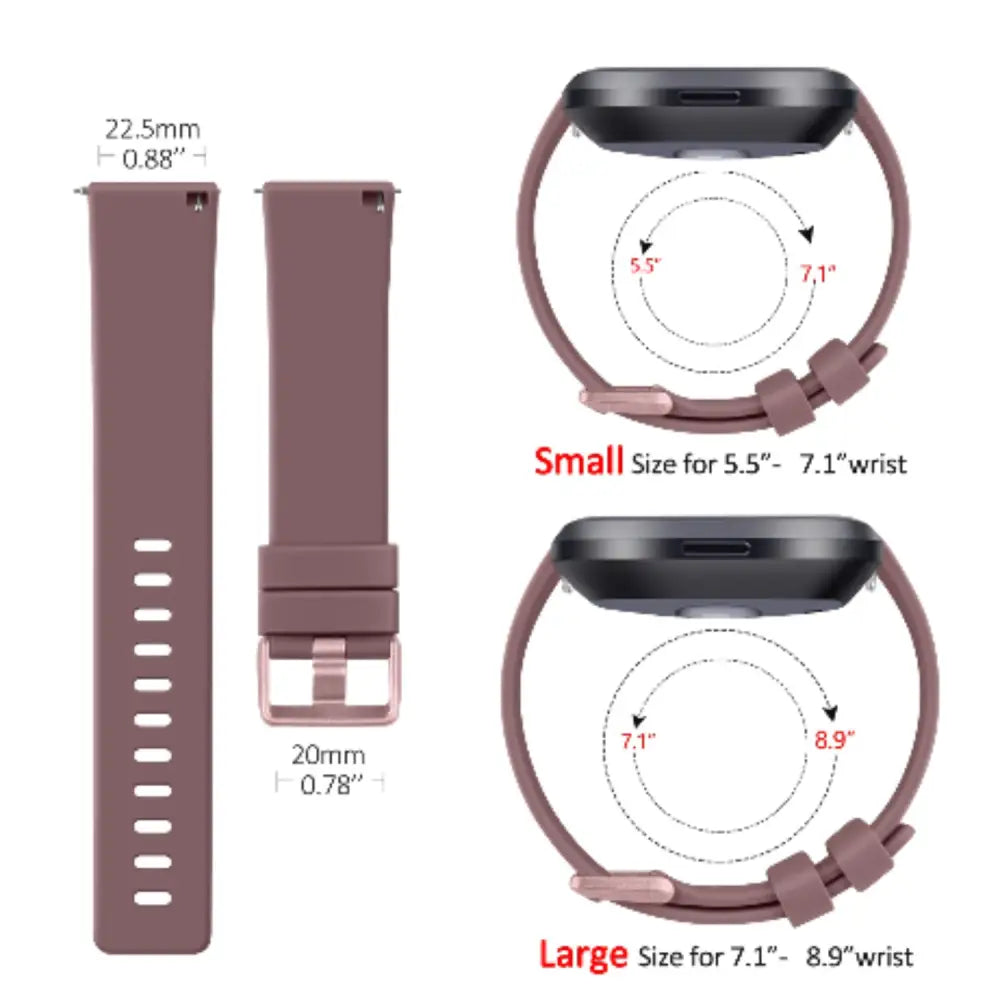 Soft Silicone Sport Band for the Fitbit Versa 2 (available in 26 colours) Habicare