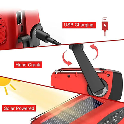 Solar Hand Crank Emergency Radio & Power Bank Habicare