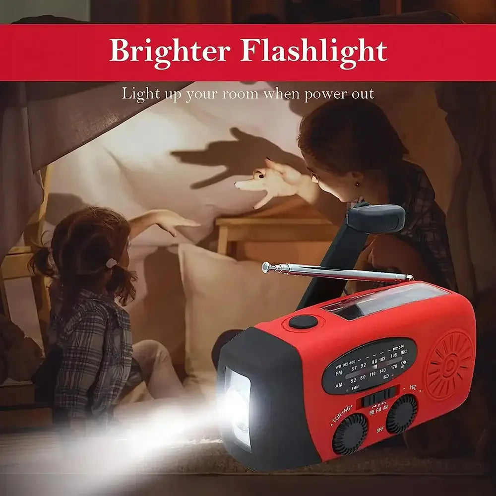 Solar Hand Crank Emergency Radio & Power Bank Habicare