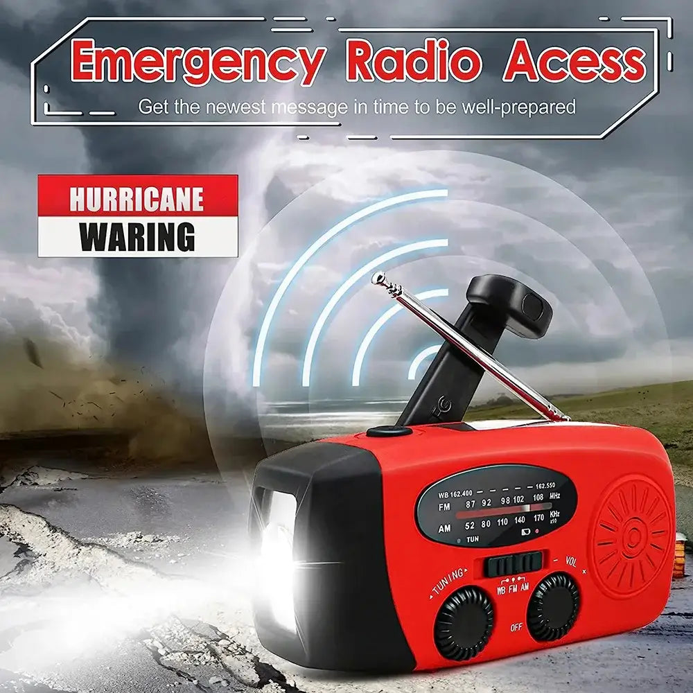 Solar Hand Crank Emergency Radio & Power Bank Habicare
