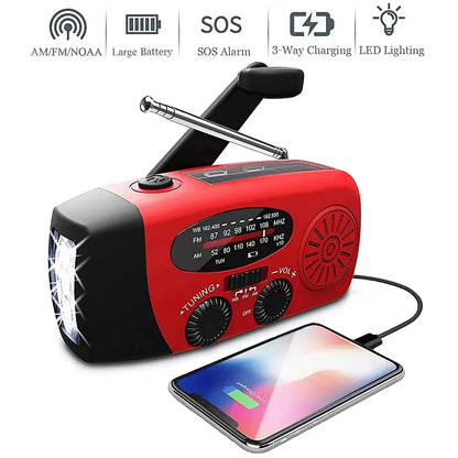Solar Hand Crank Emergency Radio & Power Bank Habicare
