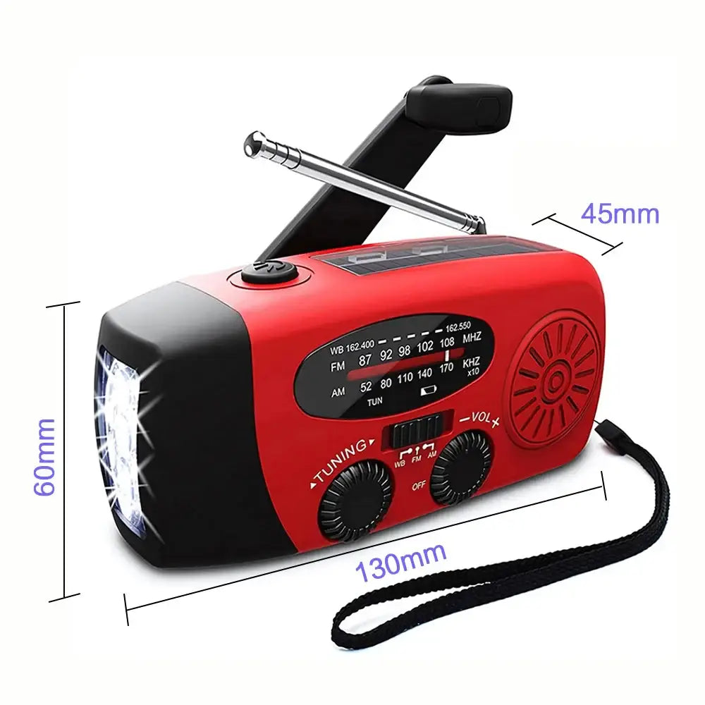 Solar Hand Crank Emergency Radio & Power Bank Habicare