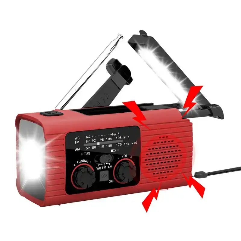 Solar Powered Hand Crank Survival Radio Habicare