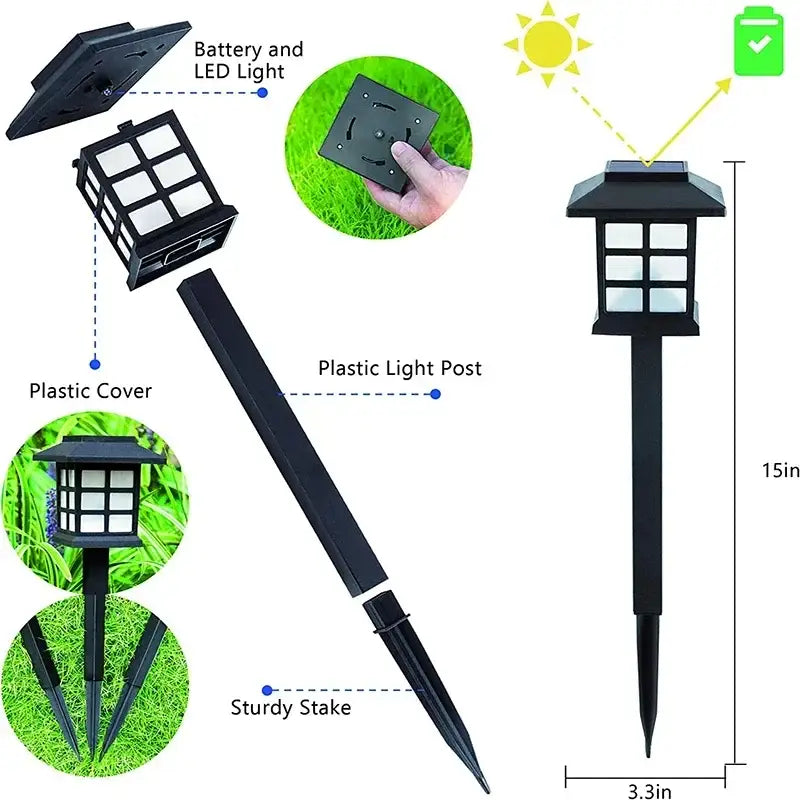 Solar LED Pathway Lights (2/4/6/8Pcs) Habicare