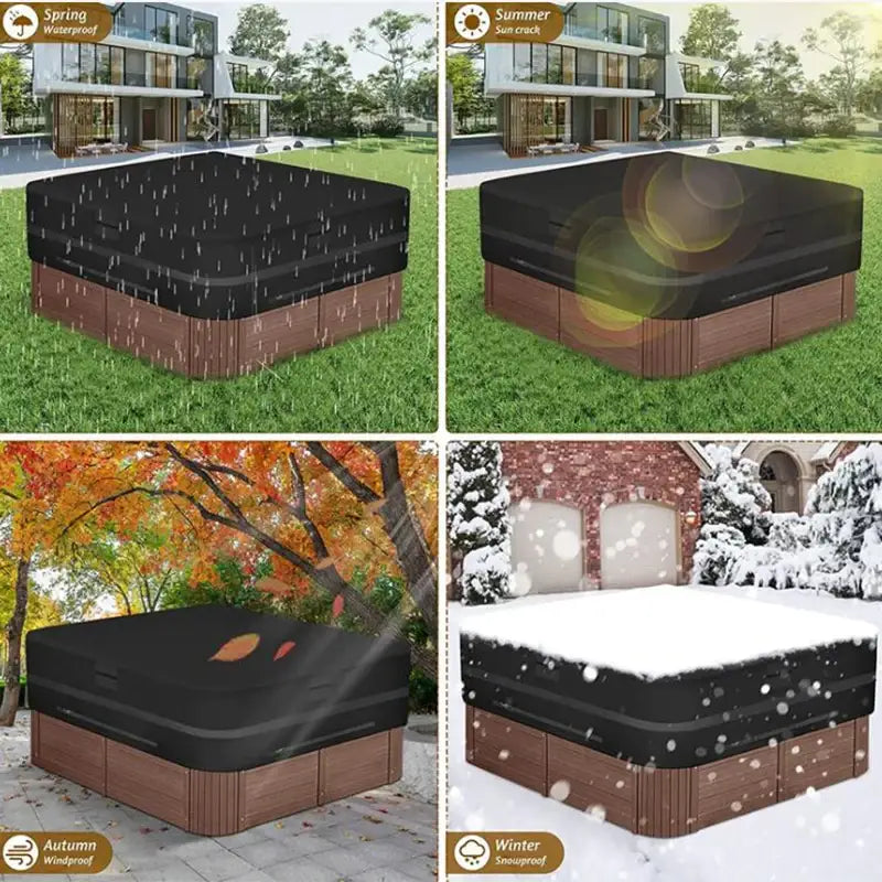 SPA Hot Tub Dust Cover – Square Outdoor Pool & Jacuzzi Cover (different sizes available) Habicare