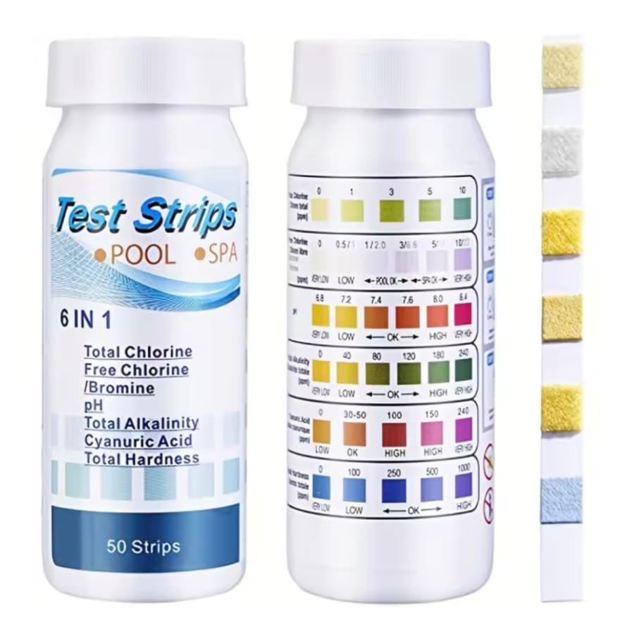 Spa / Hot Tub Water Quality Test Strips (x50) - 6 Variables 9eight5