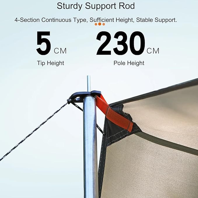 Square Sun Shade Sail – Waterproof Outdoor Canopy for Garden, Patio, and Parties ECOTREK