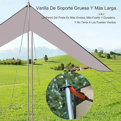 Square Sun Shade Sail – Waterproof Outdoor Canopy for Garden, Patio, and Parties ECOTREK