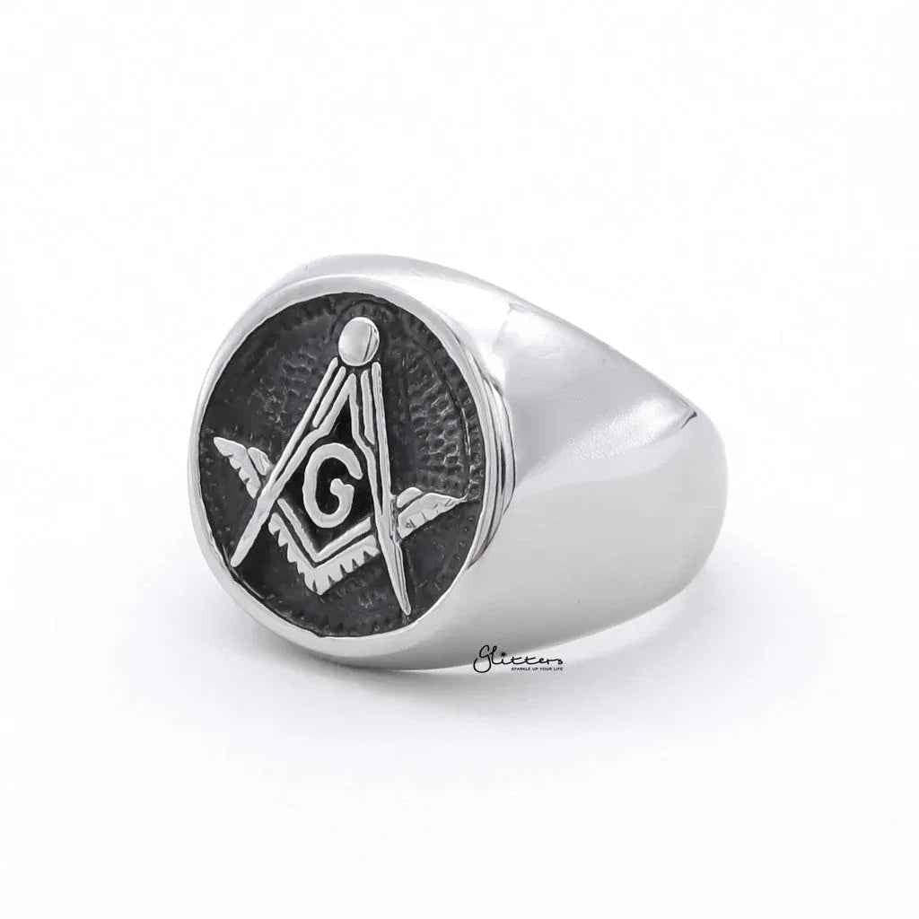 Stainless Steel Masonic Ring