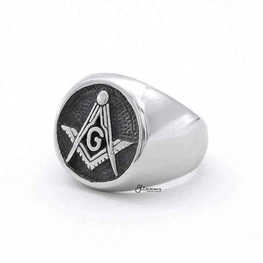 Stainless Steel Masonic Ring